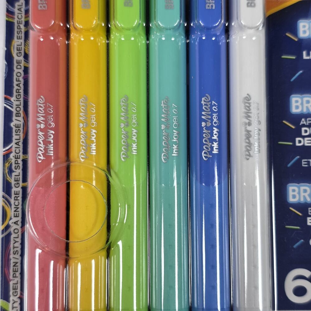 Paper Mate InkJoy Gel Pens 0.7mm Medium Point Bright Colors 6 Pack New - Picture 3 of 12